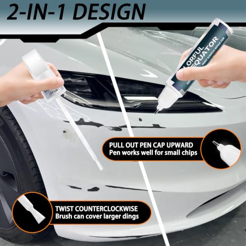 (Pearl White Multi-Coat PPSW) Touch up Paint for Tesla Model Y/3/X/S - color: Car Touch up Paint(Pearl White Multi-Coat(PPSW)) Compatible with Tesla Model Y/3/X/S