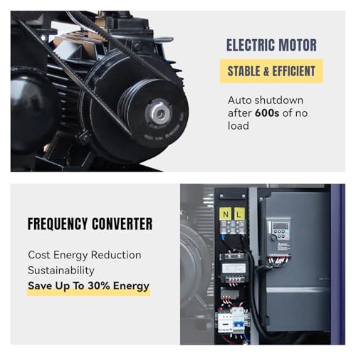 7.5KW 10HP Variable Speed Rotary Screw Air Compressor 230V 1 or 3Ph - style: PACK7-TAV/230V