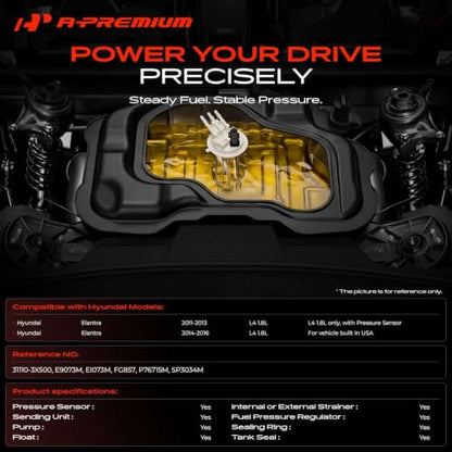 A-Premium Electric Fuel Pump Module Assembly with Pressure Sensor
