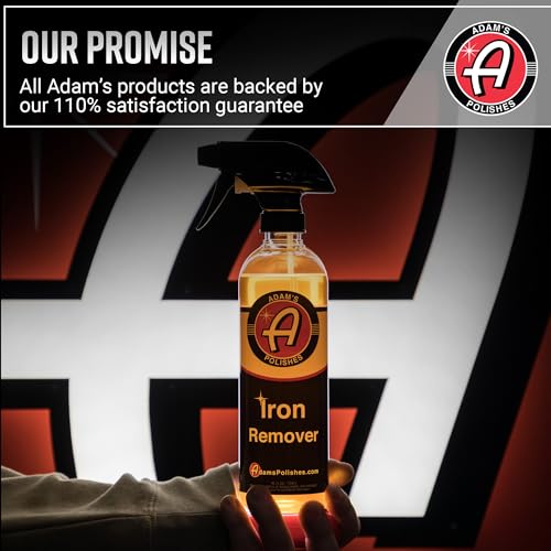 Adam's Iron Remover (16oz, 2 Pack) - Fallout & Iron Remover Spray for Car Detailing Removes Iron Particles in Auto Paint, Wheels, Motorcycle, RV & Boat - Use Before Clay Bar, Wax or Car Wash - size: 16 fl. oz (2 Pack)