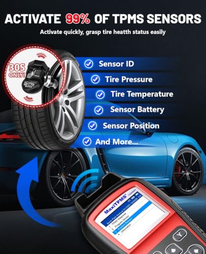 Autel TS508WF TPMS Programming Tool, 2026 WiFi Ver of TS508 TS501PRO TS408S, Tire Pressure Monitor, Program MX-Sensors 315/433MHz, Relearn Activate All Sensors, TPMS Scan Tool Read & Clear DTCs
