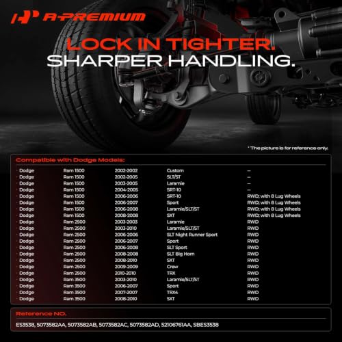 A-Premium Front Outer Tie Rod End, Compatible with Dodge - size: 2Pcs-Outer Tie Rod End