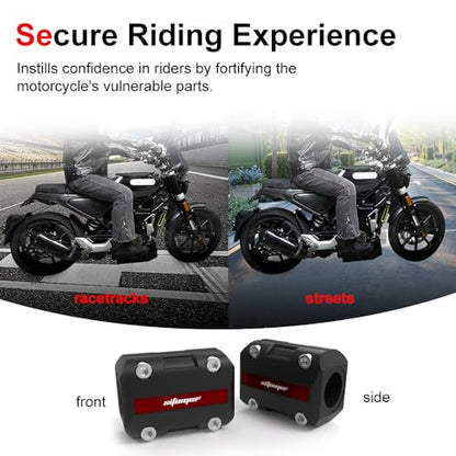 Xitomer 2 Pcs 22/25/28mm Motorcycle Engine Guard Bumper Crash Bar Sliders - color: Red