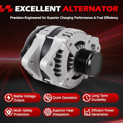 11196 Alternator 150Amp 12V Fit for 2006 GS300 3.0L V6, for 2007-2011 GS350 3.5L V6, for 2006-2013 IS250 Sedan 2.5L V6, Automotive Replacement Alternator OE 11196N 27060-31060 27060-31061 - size: 11196 | 150A