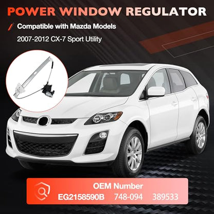 Front Right Side Window Regulator and Motor Fits for Mazda CX-7 2007-2012 - size: 748-094
