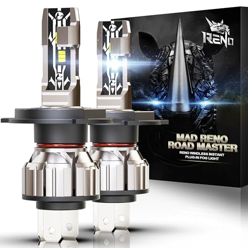 RENO H4 Bulb, Fanless 9003/HB2 6500K White 800% Brighter 36000LM Fog Bulbs - size: H4 9003