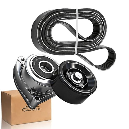 Serpentine Drive Belt and Tensioner Component Kit For Honda CR-V 2002-2006 - size: Honda Cr-v 2.4l L4 Gas (02-06)