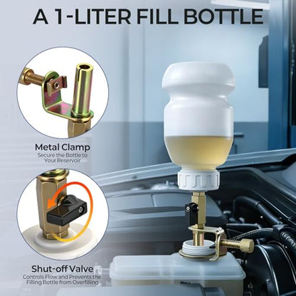 3L Vacuum Brake Bleeder Kit, Vacuum Pump Kit, ABS Brake Bleeding Tool with Large Tank, Lightweight Precision Flow Control System, Suitable for Cars, Motorcycles, Trucks, and SUV