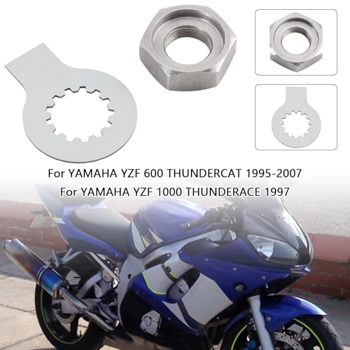 Topteng Front Sprocket Nut Lock Washer Tab Kit for YAMAHA R6 1999-2006, YZF 600 THUNDERCAT 1995-2007, YZF 1000 THUNDERACE 1997, TDM 850 1993