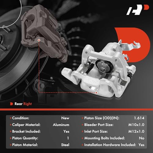 A-Premium Rear Right Passenger Side Disc Brake Caliper with Bracket