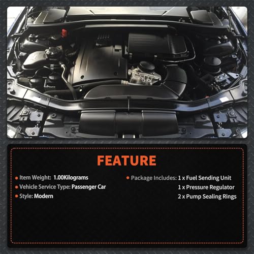 Fuel Filter 16117163295 with Fuel Level Sending Unit Pressure Regulator Replacement for BMW