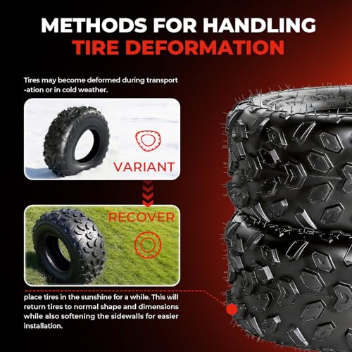 19x7-8 ATV/UTV Tires, Set of 2, 19x7x8 Mini Bike Tires, 4PR