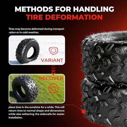 19x7-8 ATV/UTV Tires, Set of 2, 19x7x8 Mini Bike Tires, 4PR