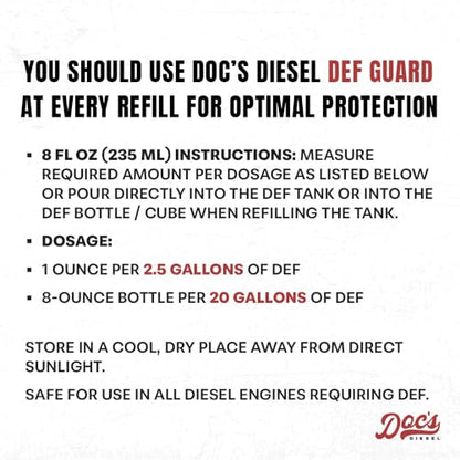 Doc's Diesel DEF Guard, SCR Cleaner Reduces Crystal Buildup, 8 oz - size: DEF Guard Additive, 8 oz (Single Bottle)