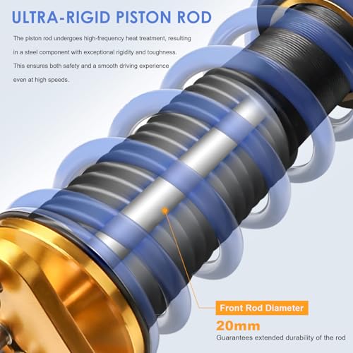 MOSTPLUS Front and Rear Coilover Height Adjustable Struts Compatible with 2008-2016 Mitsubishi Lancer Ralliart CY2A CZ4A Suspensions Coil Spring Shocks(Set of 4) - size: 2008-2016 Mitsubishi Lancer