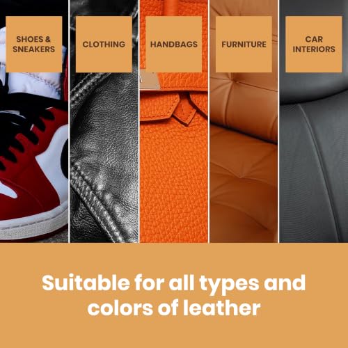 Furniture Clinic Leather Repair Paint, Color and Finish, Black - color: Black, size: 250ml / 8.5oz