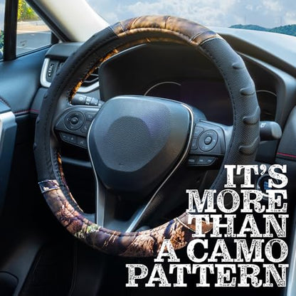 Mossy Oak Break-Up Steering Wheel Cover for Trucks & SUVs, Fits 15.5"-16" - style: Mossy Oak Comfort Grip - Large (15.5" - 16")
