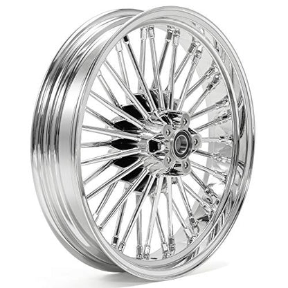 TOFR 18x3.5 Fat Spoke Chrome Front Wheel For Harley Touring Baggers 84-08 - color: Chrome, size: Front:18inch x 3.5inch