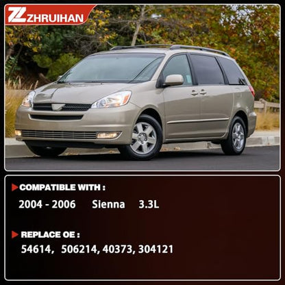 409 Stainless Steel Exhaust Front Flex Pipe Compatible with - size: 2004-2006 Sienna 3.3L V6