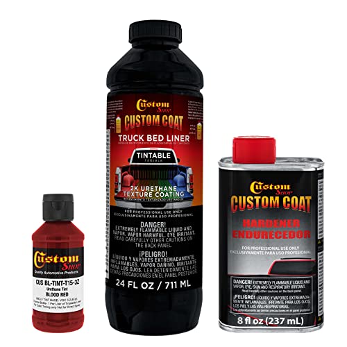 Custom Coat Blood Red Urethane Spray-On Truck Bed Liner Kit, 1 Quart