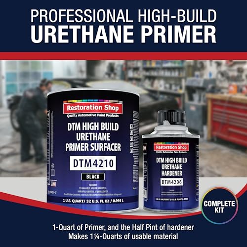 1.25 Quart 2K High Build Primer Automotive Paint Kit - 1 Qt. Black - color: Black, size: 64 Fl Oz (Pack of 1)