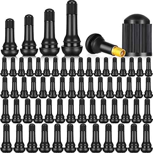 Tallew 150 Pcs Tire Valve Stems Bulk Tubeless Rubber Snap in Valves Stems Black Replacement Tool for Car Tubeless 0.453 Inch Rim Holes Standard Vehicle Tires (Tr412,Tr413,Tr414,Tr418) - style: TR412, TR413, TR414, TR418