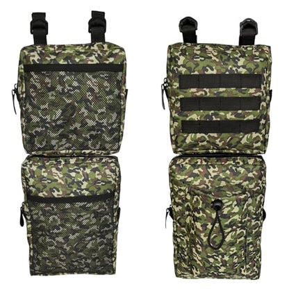 2 Pack ATV Fender Bags, Detachable Saddle Bag ATV Gear Bag Water-resistent Motorcycle Bag Compatible with Sportsman Scrambler TRX FourTrax Outlander Grizzly UTV Storage Bag Camouflage - color: Camo Green