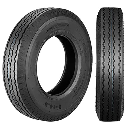Pack of 2 8-14.5 Size Trailer Tires, 14PR Load Range G, All-Season Radial, Durable Replacement for Utility, Boat, Camper, Cargo, Farm, Horse, and Landscape Trailers, Specification: 8-14.5 14PR - size: 8-14.5