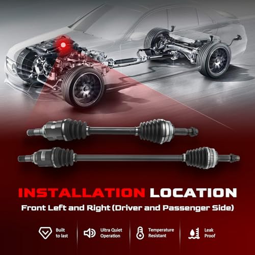 Betthand Front CV Axle Set Fit for Toyota 2009-2018 Corolla 665228 665224 - size: 665228+665224