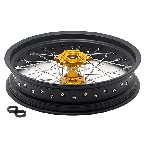 TOFR CNC 17"x3.5" Spoke Front Wheel Rim Hub for Sur ron Ultra Bee Gold - color: Gold, size: 17" Front N/A Rear