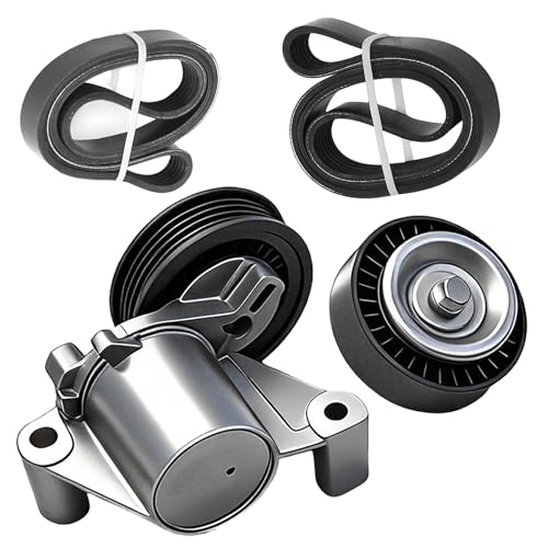 Serpentine Belt Kit with Tensioner and Idler Pulley For Ford Fusion - size: Ford Fusion (13-20)