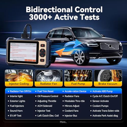 THINKCAR Scanner THINKSCAN 662 OBD2 Scanner Diagnostic Tool, Engine/ABS/SRS/Transmission Bidirectional Scan Tool, Scanner for Car with Active Test,12+ Reset Car Scanner,CAN-FD&FCA,Free Lifetime Update