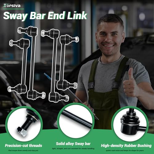 4Pc Front Rear Stabilizer Sway Bar End Links for Hyundai 2007 2008 2009 2010 Elantra All Models, 2011-2012 Elantra (2.0L Models ONLY) #OE K750102 K750032 - size: K750102&K750032-4PC