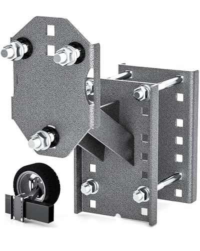 Sturdy Spare Tire Carrier fit Boat Camper RV Trailer Holds up to 150 Lbs, Heavy Duty Spare Tire Mount Bracket with 3-Point Fixed Method Fits Most 4/5/6 Lugs Wheels, No Rust and Deformation