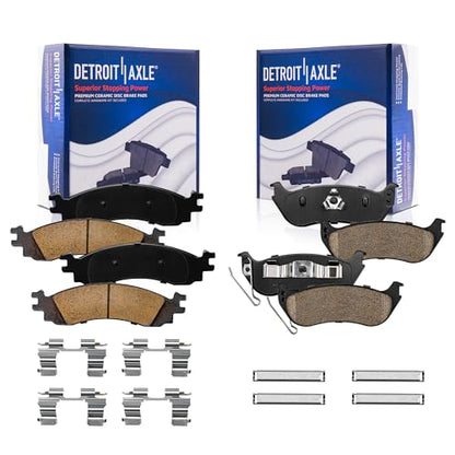 Detroit Axle - Brake Pads for 06-10 Ford Explorer 07-10 Explorer Sport Trac - size: 4P280014/Kit