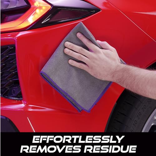 VIKING Microfiber Cleaning Cloth for Car Wax Removal, 16 x 16 Inch, 3 Pack