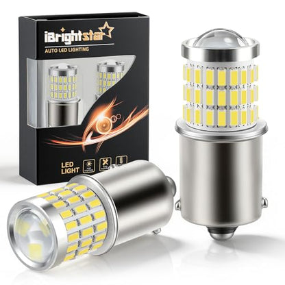 iBrightstar 1156 LED Bulb White, BA15S 1141 Camper Rv LED Lights Bulbs Super Bright for Back Up Reverse Lights Brake Tail Lights Turn Signal Lights, 2 Pack - color: White, size: 1156
