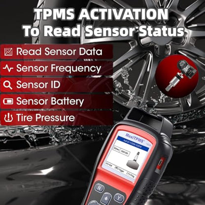 Autel MaxiTPMS TS508WF TPMS Relearn Tool, Upgrade of TS508 / TS408 TPMS Tool, Activate/Relearn All Sensors, Program Autel Sensors, TPMS Reset/Diagnosis, Read/Clear TPMS Code, Free Lifetime Update