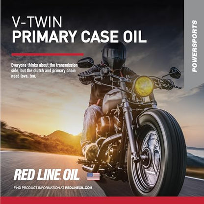 Red Line 42904 V-Twin Primary Case Oil, For use with UTVs, ATVs and Sportbikes - 1 Quart (4 Pack) - size: 4 Quarts