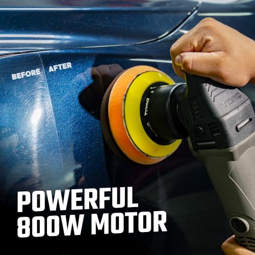 Chemical Guys BUF503 TORQX Random Orbital Polisher (Safe for Cars, Trucks, SUVs, & More) 700W, Orbit 8mm, 4.7 lb - size: 1 ITEM KIT