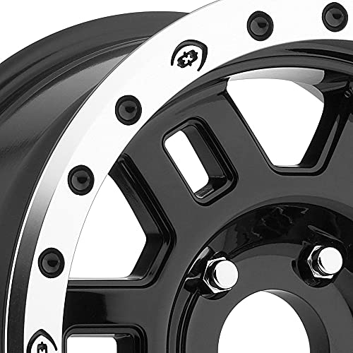 Vision 398 Manx Gloss Black Machined Lip 16X7 Wheel Rim (0 offset, 5-4.5)