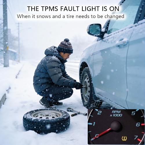 ‌2026 Edition EL-50448 with 9V Battery Clear the Tire Pressure Malfunction Light for GM TPMS Tool TPMS Relearn & Reset Tool, TPMS Activation Tool for Buick for Chevy for Cadillac Series Vehicles‌