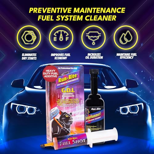 G.D.I Preventive Maintenance Fuel System Cleaner for Gasoline Engines - Heavy Duty Fuel Additive - Gas, Valves, Fuel Injector and Carbon Deposit Cleaner - Enhances Engine Performance 2 Kits
