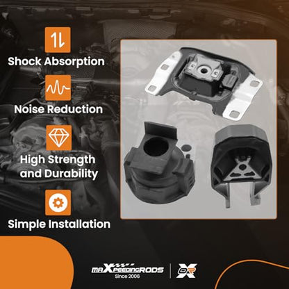 maXpeedingrods Front Rear Engine Motor & Transmission Mount Set for Ford Focus L4 2.0L Replaces 3238 2012 3214 3103 - style: 3214