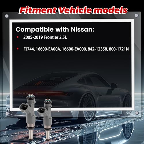 4-Pack Fuel Injectors Set | Compatible with Nissan Frontier 2005-2019 2.5L L4| Replaces FJ744 16600-EA00A 842-12358 - size: 4 X FJ744