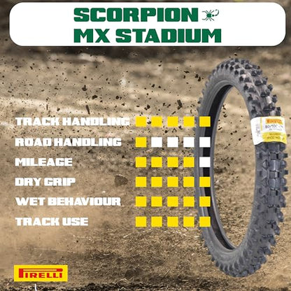 Pirelli Scorpion MX Mid-Soft Stadium Set: 80/100-21 Front & 120/80-19 Rear - size: 80/100-21 M/C 51M, 120/80-19 NHS 63M