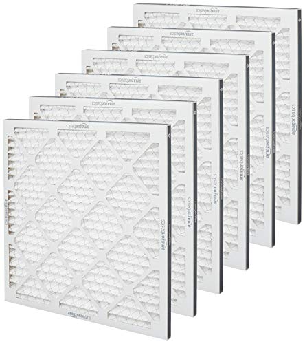Amazon Basics 20x20x1 Air Filter 6-Pack, MERV 11 AC Furnace Filters, Dust, Pet, Allergen Control , Electrostatic (Actual Size: 19.75 x 19.75 x .75) - style: Merv 11