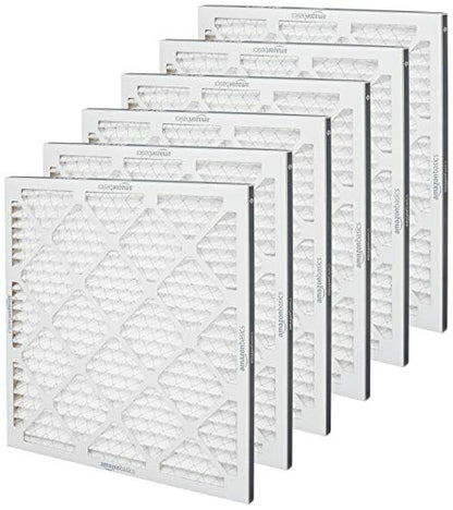 Amazon Basics 20x20x1 Air Filter 6-Pack, MERV 11 AC Furnace Filters, Dust, Pet, Allergen Control , Electrostatic (Actual Size: 19.75 x 19.75 x .75) - style: Merv 11