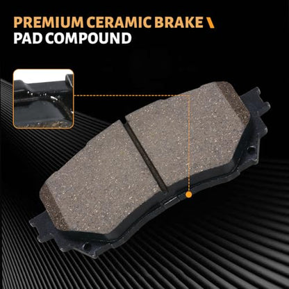 D1711 Front Ceramic Brake Pads Kit Fit For Mazda 6 2014-2021 - style: HZ1711