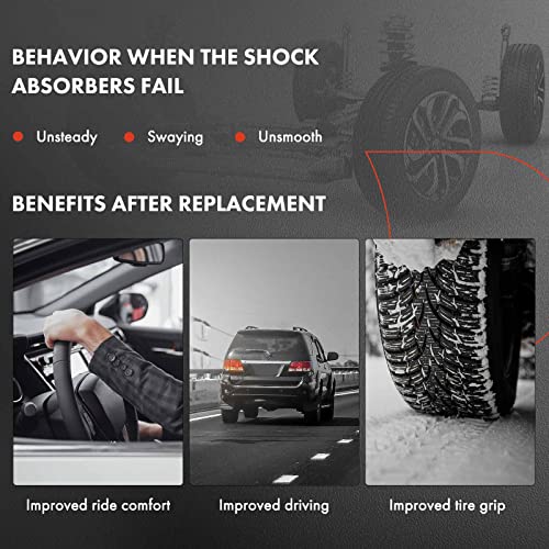 A-Premium Rear Shock Absorbers, Set of 2 - Compatible with Honda, Acura - style: Rear Left and Right